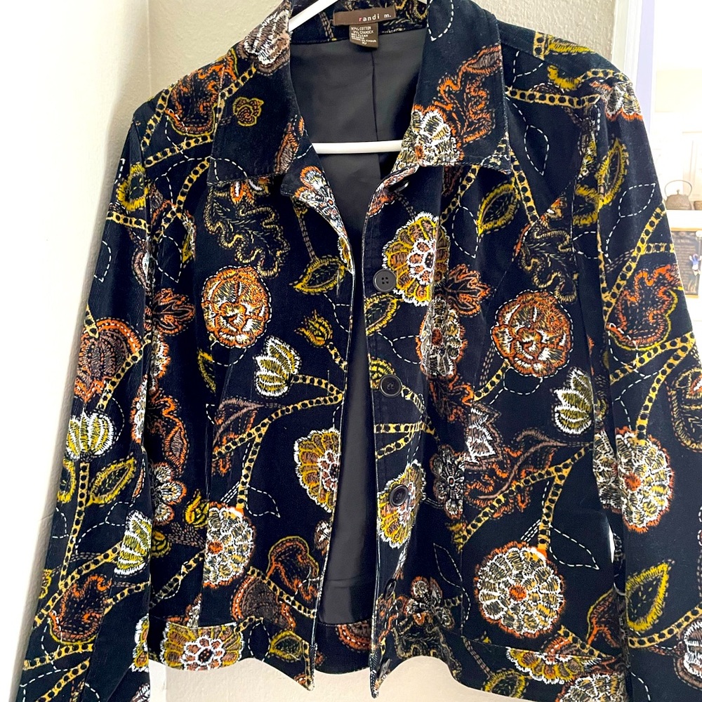 Randi m.  Black and floral pattern. Classic one